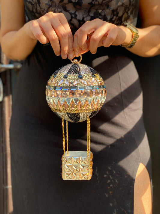 HOT AIR BALLOON CRYSTAL CLUTCH