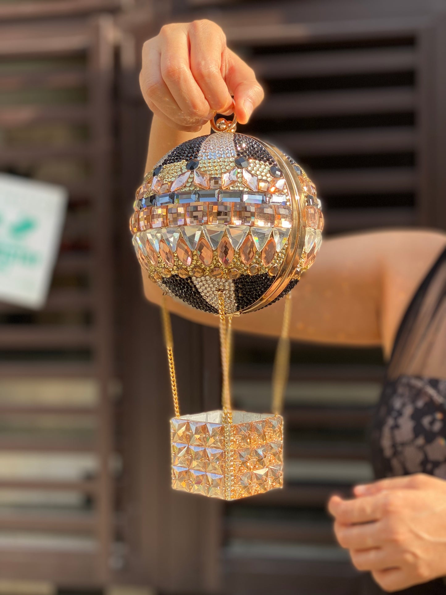 HOT AIR BALLOON CRYSTAL CLUTCH