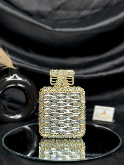 Perfume Crystal Clutch - Gold