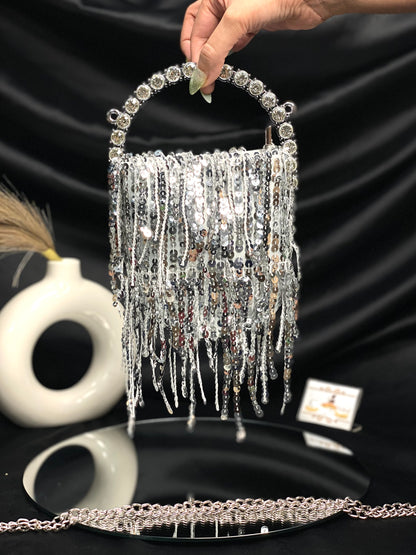 Blair Sequins Fringe Bag